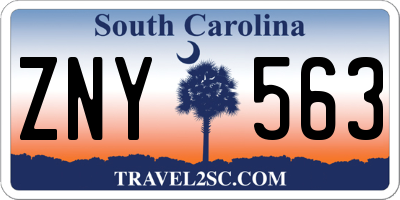 SC license plate ZNY563