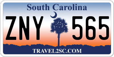 SC license plate ZNY565