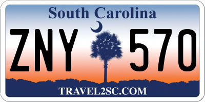 SC license plate ZNY570