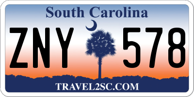 SC license plate ZNY578