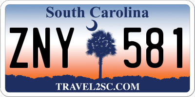 SC license plate ZNY581