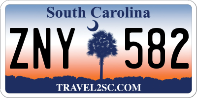 SC license plate ZNY582