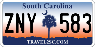 SC license plate ZNY583