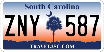 SC license plate ZNY587