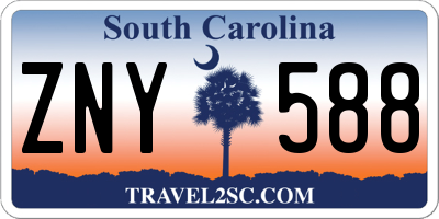 SC license plate ZNY588