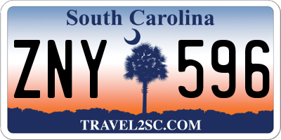 SC license plate ZNY596