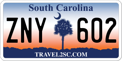 SC license plate ZNY602