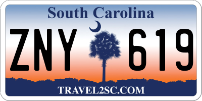 SC license plate ZNY619