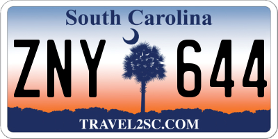 SC license plate ZNY644
