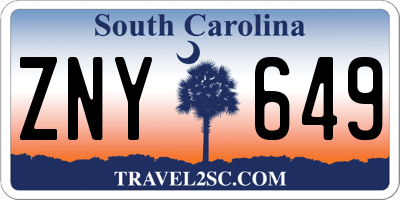SC license plate ZNY649