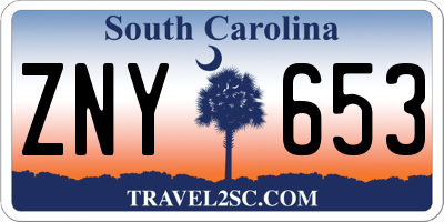 SC license plate ZNY653