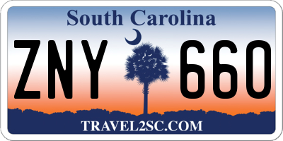 SC license plate ZNY660