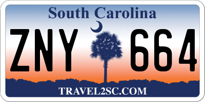 SC license plate ZNY664