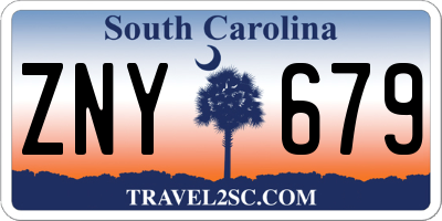 SC license plate ZNY679
