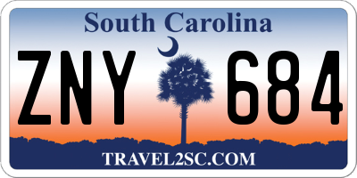 SC license plate ZNY684