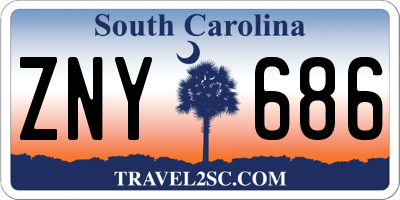 SC license plate ZNY686