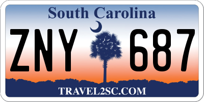 SC license plate ZNY687