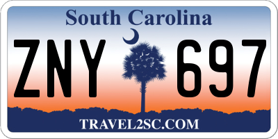 SC license plate ZNY697