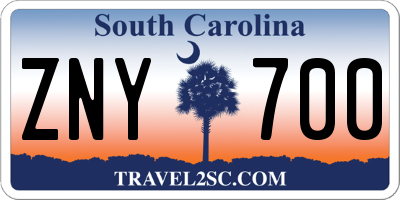 SC license plate ZNY700