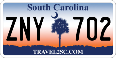 SC license plate ZNY702