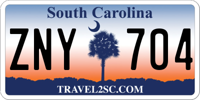 SC license plate ZNY704