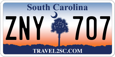 SC license plate ZNY707