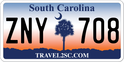 SC license plate ZNY708