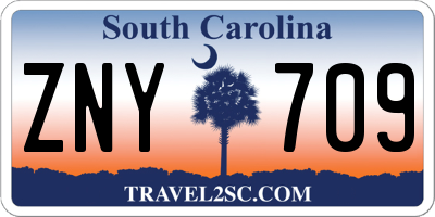 SC license plate ZNY709