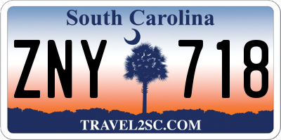 SC license plate ZNY718