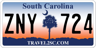 SC license plate ZNY724