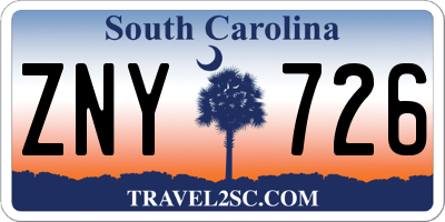 SC license plate ZNY726