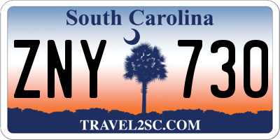 SC license plate ZNY730