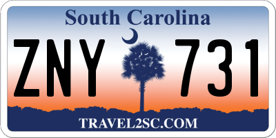 SC license plate ZNY731