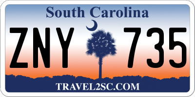 SC license plate ZNY735