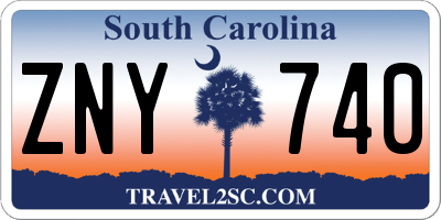 SC license plate ZNY740