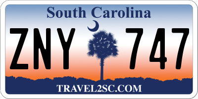 SC license plate ZNY747