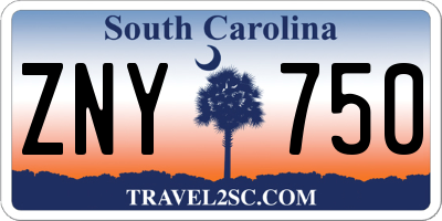 SC license plate ZNY750