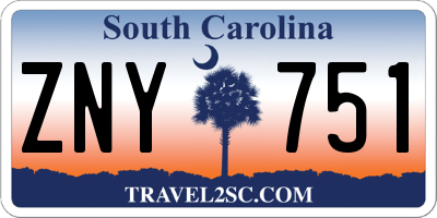 SC license plate ZNY751