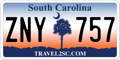 SC license plate ZNY757