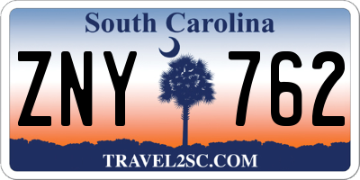 SC license plate ZNY762