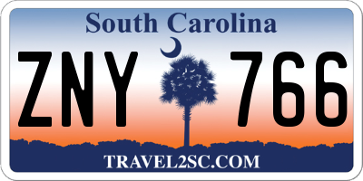 SC license plate ZNY766