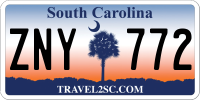 SC license plate ZNY772