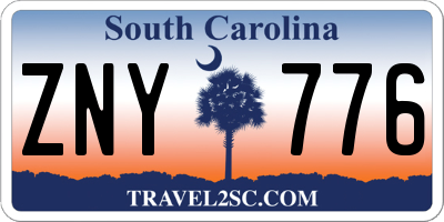 SC license plate ZNY776