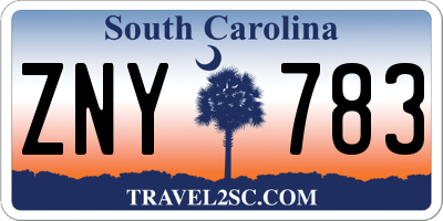 SC license plate ZNY783
