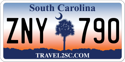 SC license plate ZNY790