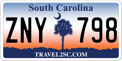 SC license plate ZNY798