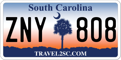 SC license plate ZNY808