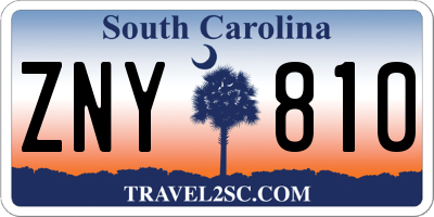 SC license plate ZNY810