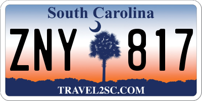 SC license plate ZNY817