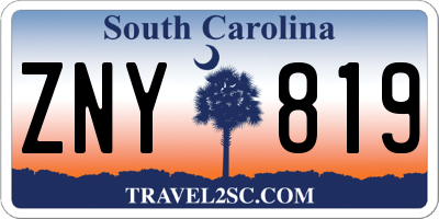 SC license plate ZNY819